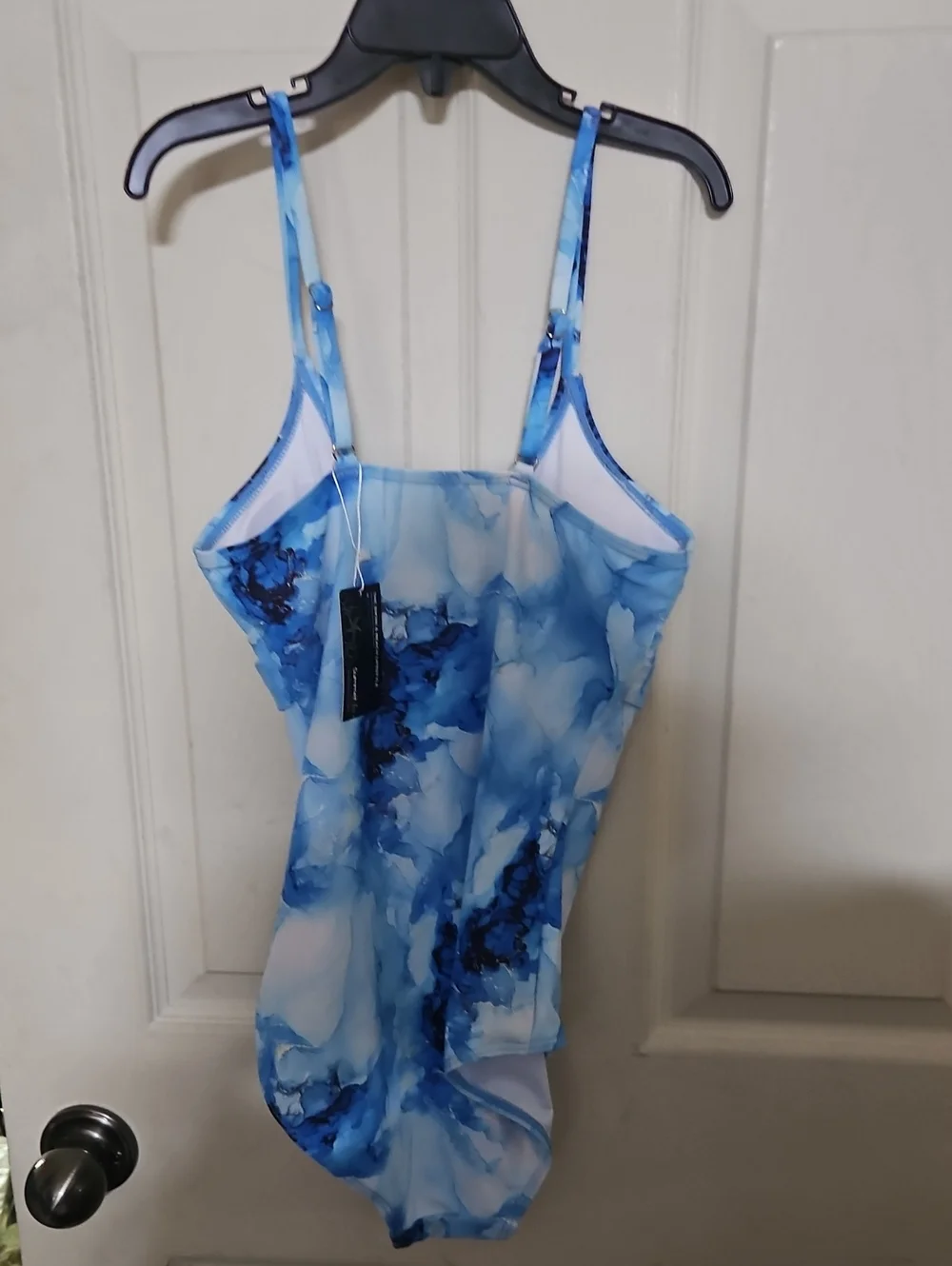 SUMMER MAE GIRLS BLUE ABSTRACT ONE PIECE SWIMSUIT: NEW WITH TAGS: SIZE 11/12Y